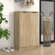 VidaXL Schoenenkast 59x35x100 cm bewerkt hout sonoma eikenkleurig - afbeelding 1