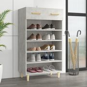 Vidaxl schoenenkast 60x35x105 cm bewerkt hout betongrijs - afbeelding 1
