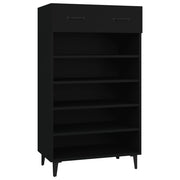 Vidaxl schoenenkast 60x35x105 cm bewerkt hout zwart - afbeelding 2