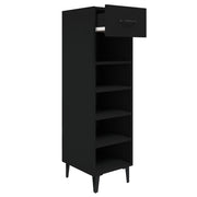 Vidaxl schoenenkast 30x35x105 cm bewerkt hout zwart - afbeelding 3