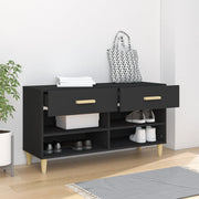 Vidaxl schoenenkast 102x35x55 cm bewerkt hout zwart - afbeelding 3