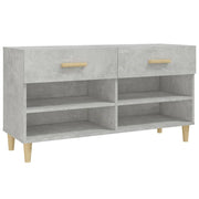 Vidaxl schoenenkast 102x35x55 cm bewerkt hout betongrijs - afbeelding 2