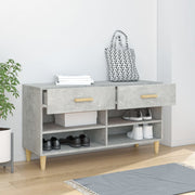 Vidaxl schoenenkast 102x35x55 cm bewerkt hout betongrijs - afbeelding 3