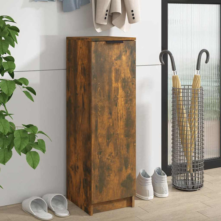 Vidaxl schoenenkast 30x35x100 cm bewerkt hout gerookt eikenkleurig