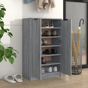 VidaXL Schoenenkast 59x35x100 cm bewerkt hout grijs sonoma eikenkleur - afbeelding 3