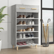 Vidaxl schoenenkast 60x35x105 cm bewerkt hout grijs sonoma eikenkleur - afbeelding 1
