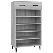 Vidaxl schoenenkast 60x35x105 cm bewerkt hout grijs sonoma eikenkleur - afbeelding 2