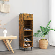 Vidaxl schoenenkast 30x35x105 cm bewerkt hout gerookt eikenkleurig - afbeelding 1