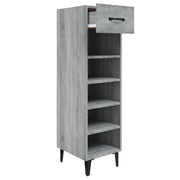 Vidaxl schoenenkast 30x35x105 cm bewerkt hout grijs sonoma eikenkleur - afbeelding 3