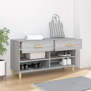 Vidaxl schoenenkast 102x35x55 cm bewerkt hout grijs sonoma eikenkleur - afbeelding 3