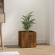 Vidaxl plantenbak 40x40x40 cm bewerkt hout gerookt eikenkleurig