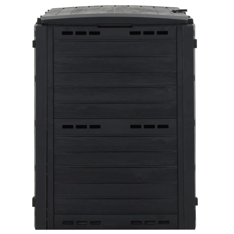 Vidaxl compostbak 280 l polypropeen zwart
