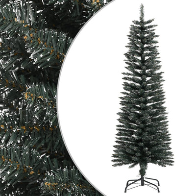 Vidaxl kunstkerstboom met standaard smal 120 cm pvc groen