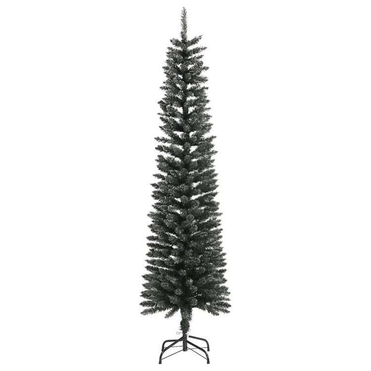 Vidaxl kunstkerstboom met standaard smal 180 cm pvc groen