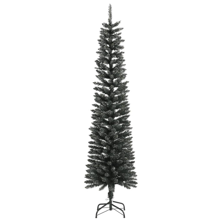 Vidaxl kunstkerstboom met standaard smal 210 cm pvc groen