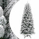 Vidaxl kerstbomen warmwit pvc en plastic en staal en pe