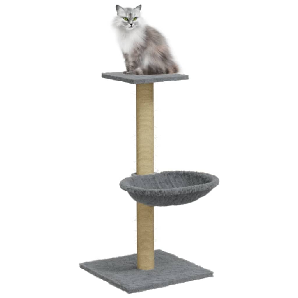 VidaXL Kattenmeubel met sisal krabpaal 74 cm lichtgrijs