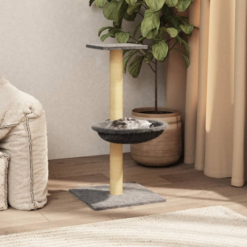 Vidaxl kattenmeubel met sisal krabpaal 74 cm lichtgrijs