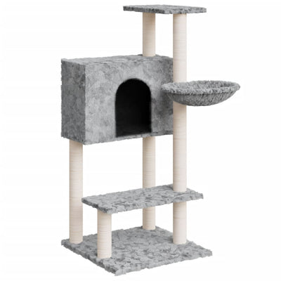 Vidaxl kattenmeubel met sisal krabpalen 108,5 cm lichtgrijs