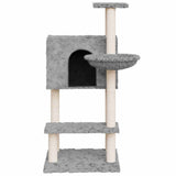 Vidaxl kattenmeubel met sisal krabpalen 108,5 cm lichtgrijs - afbeelding 3