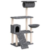 Vidaxl kattenmeubel met sisal krabpalen 131 cm donkergrijs