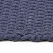 Vidaxl vloerkleed rechthoekig 120x180 cm katoen marineblauw - afbeelding 3