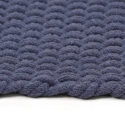 Vidaxl vloerkleed rechthoekig 160x230 cm katoen marineblauw - afbeelding 3