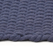 Vidaxl vloerkleed rechthoekig 180x250 cm katoen marineblauw - afbeelding 3