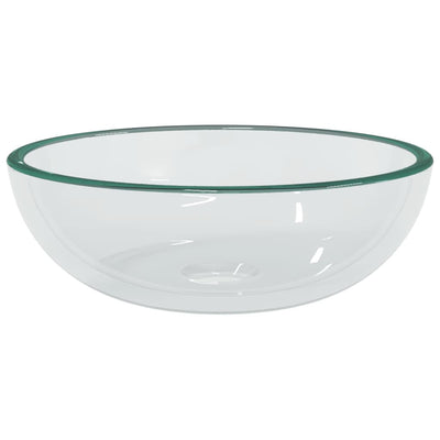 Vidaxl wasbak 35x12 cm gehard glas transparant