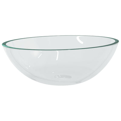 Vidaxl wasbak 50x37x14 cm glas transparant
