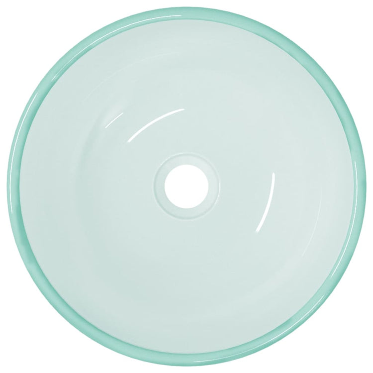 Vidaxl wasbak 35x12 cm gehard glas mat