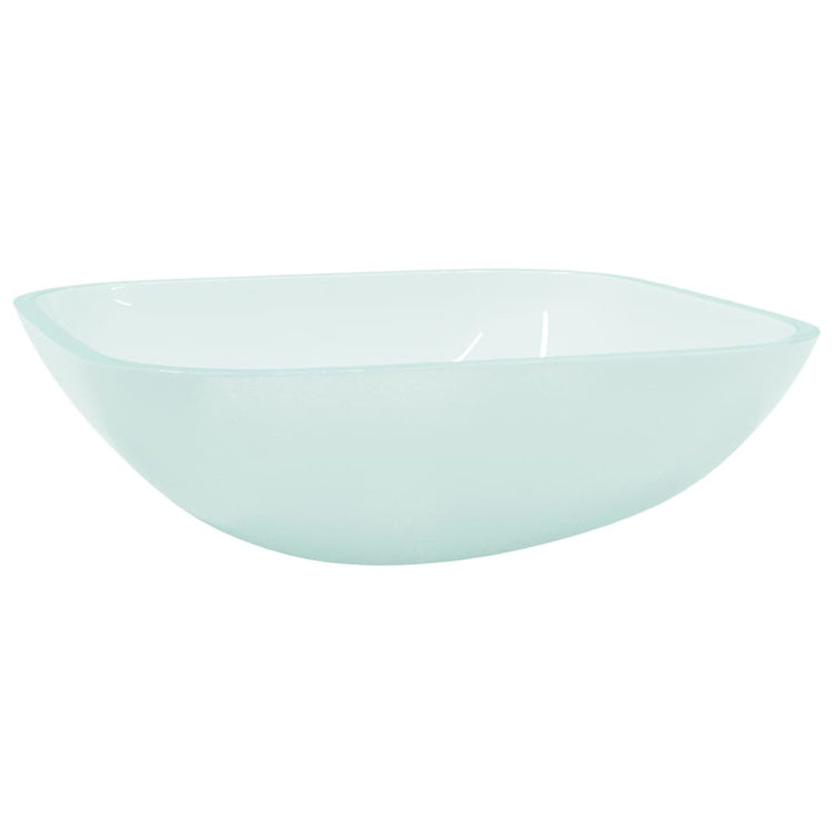 Vidaxl wasbak 42x42x14 cm glas mat