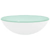 Vidaxl wasbak 42x14 cm gehard glas wit