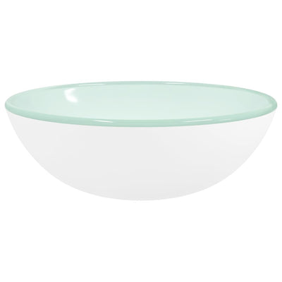 Vidaxl wasbak 35x12 cm gehard glas wit