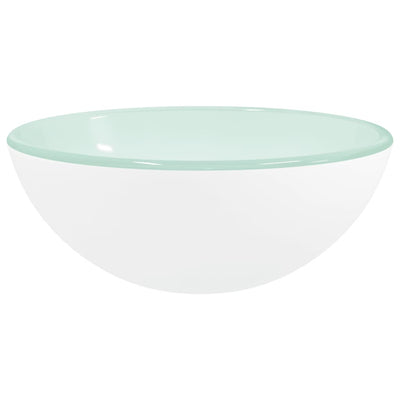 Vidaxl wasbak 30x12 cm gehard glas wit