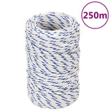 Vidaxl boottouw 2 mm 250 m polypropyleen wit - afbeelding 1
