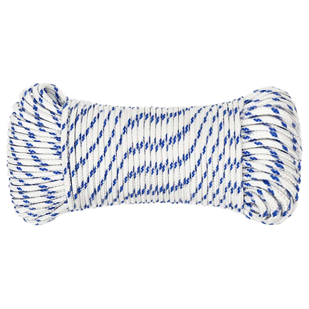 Vidaxl boot touw 4 mm 25 m polypropyleen wit