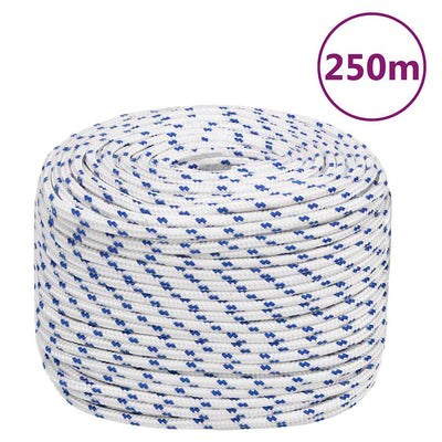 Vidaxl boot touw 8 mm 250 m polypropyleen wit