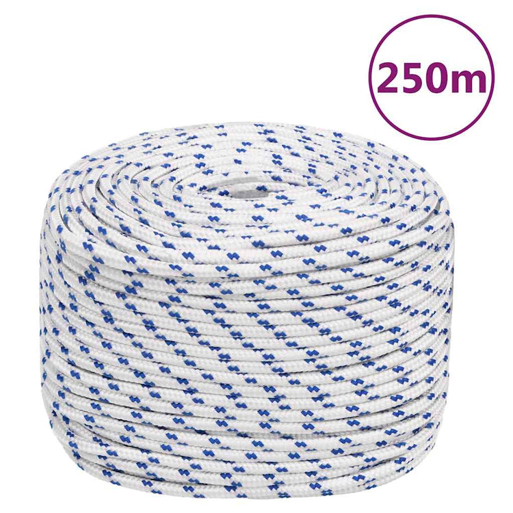 Vidaxl boot touw 8 mm 250 m polypropyleen wit