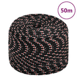 Vidaxl boot touw 8 mm 50 m polypropyleen zwart - afbeelding 1