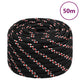 Vidaxl boottouw 20 mm 50 m polypropyleen zwart