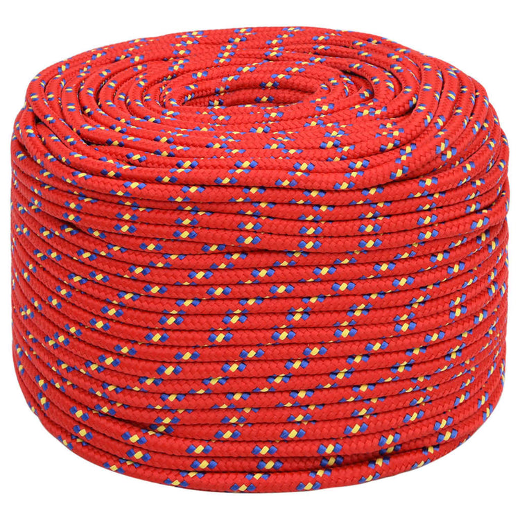 Vidaxl boottouw 10 mm 100 m polypropyleen rood