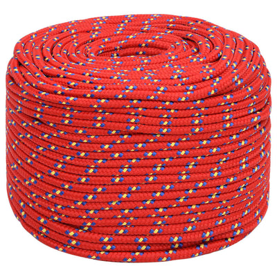 Vidaxl boottouw 10 mm 500 m polypropyleen rood