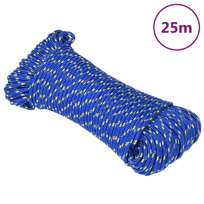 Vidaxl boottouw 3 mm 25 m polypropyleen blauw