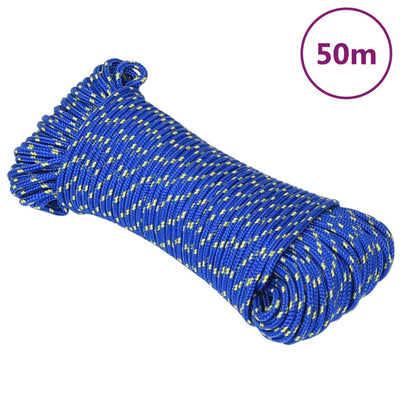 Vidaxl boottouw 4 mm 50 m polypropyleen blauw