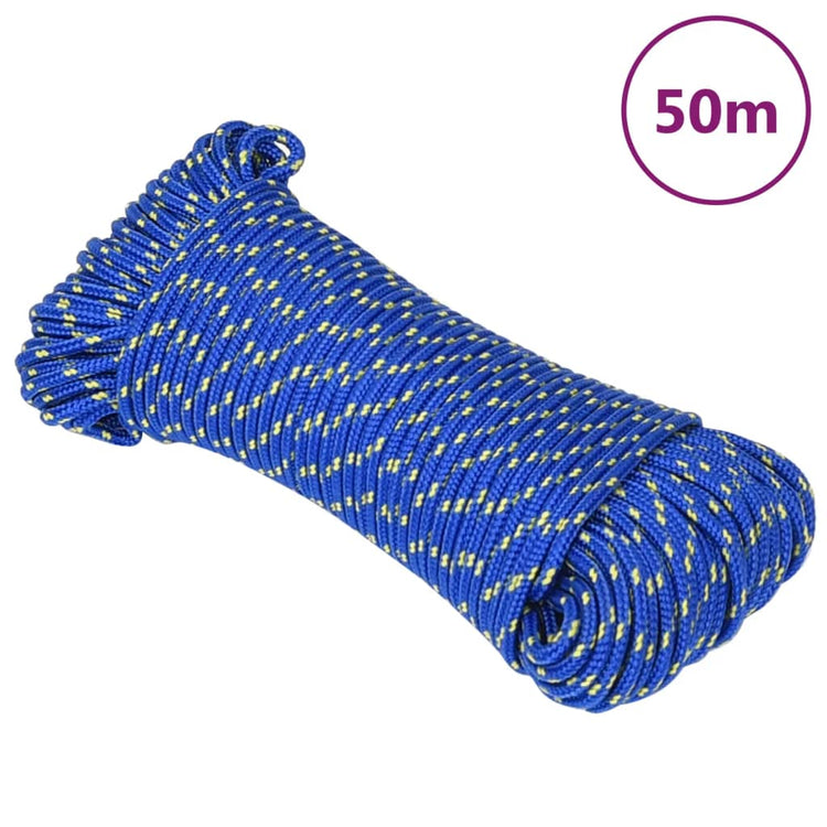 Vidaxl boottouw 5 mm 50 m polypropyleen blauw