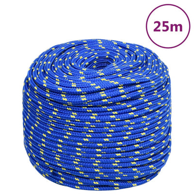 Vidaxl boottouw 6 mm 25 m polypropyleen blauw