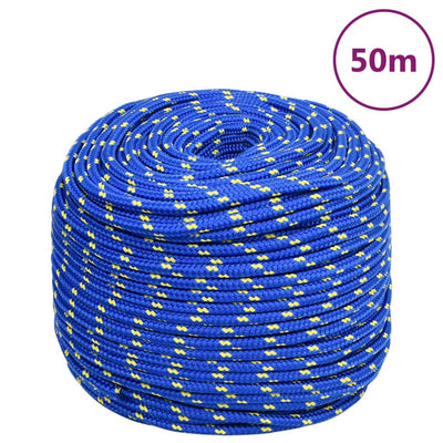Vidaxl boot touw 6 mm 50 m polypropyleen blauw