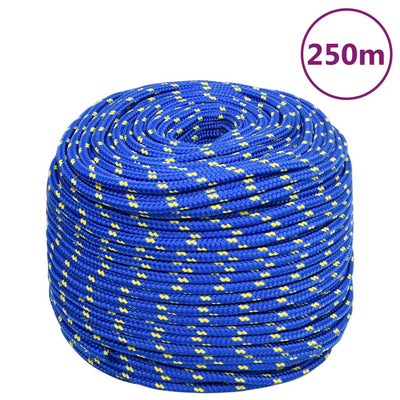 VidaXL Boottouw 6 mm 250 m polypropyleen blauw