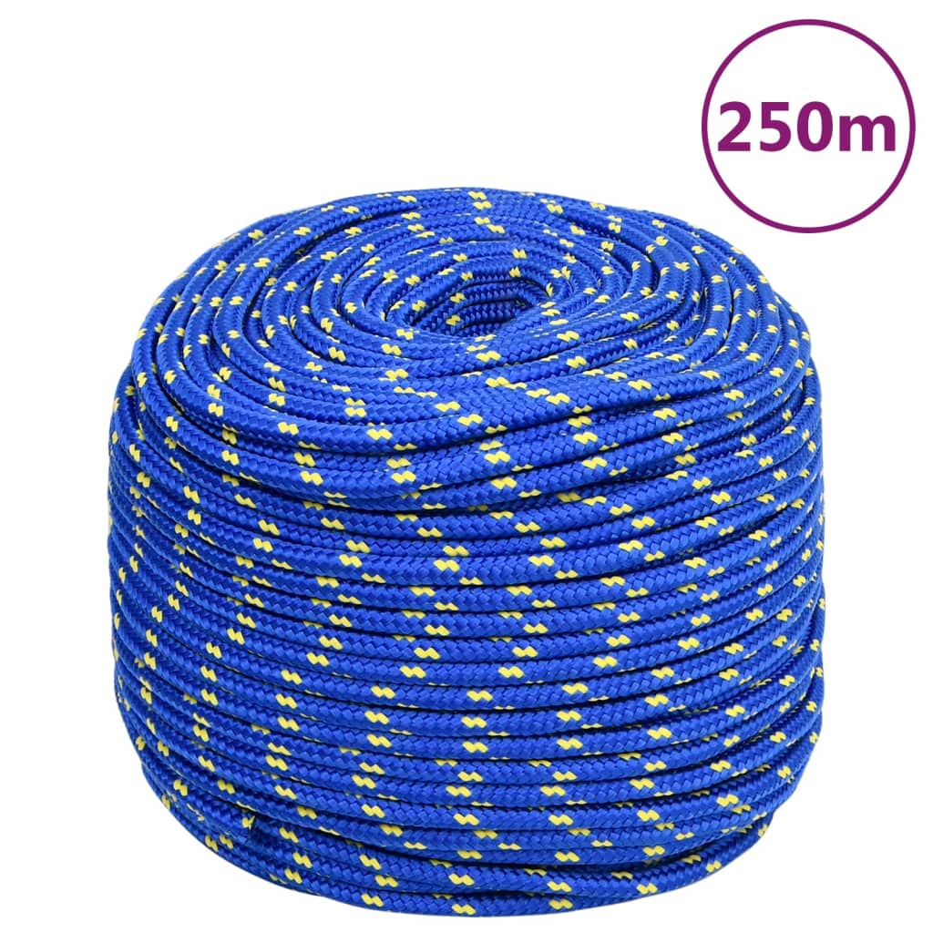 Vidaxl boottouw 8 mm 250 m polypropyleen blauw